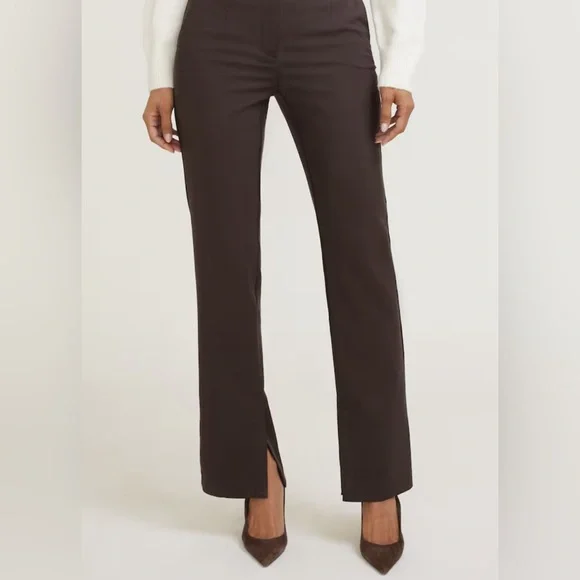 NWT Dynamite High Rise Slim Leg Pant - Java Brown - Picture 2 of 4